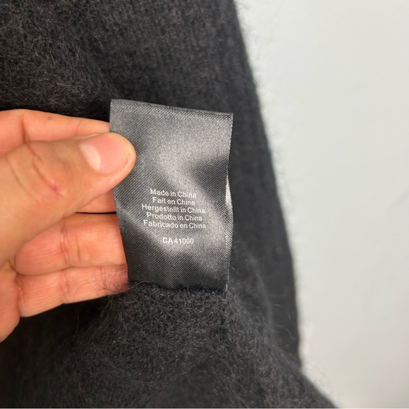 Just Female mohair wool blend zoe cardigan sweater open front  size XS black - Picture 8 of 8